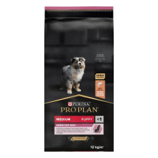 Сухой корм для щенков Pro Plan Puppy Medium Sensitive Skin, 12 кг - лосось