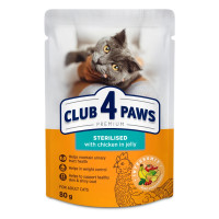 Влажный корм для стерилизованных котов Club 4 Paws Premium (24 шт упаковка) (курица)