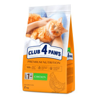 Сухий корм для дорослих котів Club 4 Paws Premium 2 кг - курка
