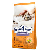 Сухий корм для дорослих котів Club 4 Paws Premium Indoor 4 в 1, 14 кг - курка