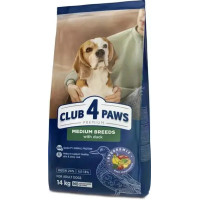Сухой корм для собак для средних пород Club 4 Paws Premium 14 кг - утка