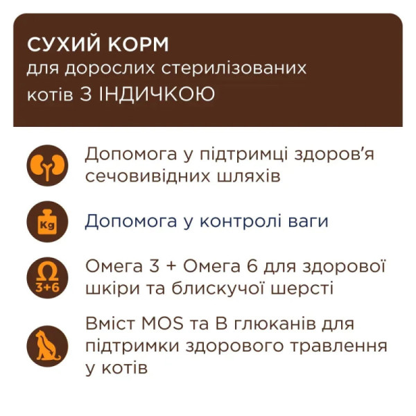 Сухий корм для стерилізованих котів Club 4 Paws Premium 2 кг - індичка Club 4 Paws – купити зі знижкою %
