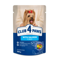 Вологий корм для собак Club 4 Paws Premium pouch (24 шт упаковка) лосось
