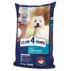 Сухий корм для собак малих порід Club 4 Paws Premium 14 кг (ягня)