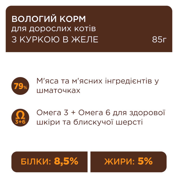 Вологий корм для котів Club 4 Paws Premium pouch (24 шт упаковка) курка в желе Club 4 Paws – купити зі знижкою %