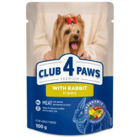 Вологий корм для собак Club 4 Paws Premium pouch (24 шт упаковка) кролик