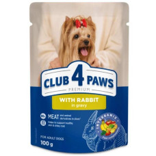 Вологий корм для собак Club 4 Paws Premium pouch (24 шт упаковка) кролик