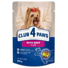 Вологий корм для собак Club 4 Paws Premium pouch (24 шт упаковка) яловичина