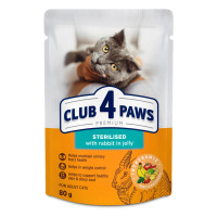 Влажный корм для котов Club 4 Paws Premium Sterilisedpouch (24 шт упаковка) кролик