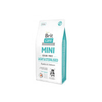 Brit Care Grain Free Mini Light&Sterilised сухой корм для собак 7 кг - лосось и кролик