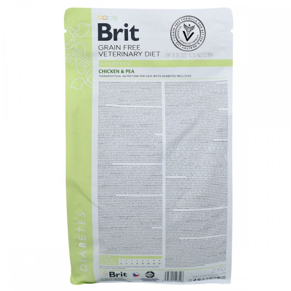 Brit GF Veterinary Diet Cat Diabetes сухой корм для котов при диабете 2кг Brit VetDiets – купить со скидкой