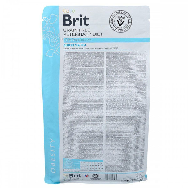 Brit GF VetDiet Obesity сухий корм для котів при схудненні 2кг Brit VetDiets – купити зі знижкою %
