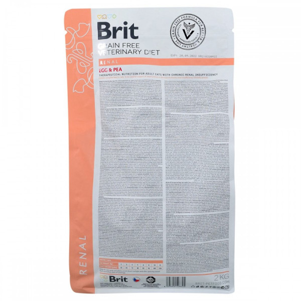 Brit GF Veterinary Diet Cat Renal сухий корм для котів із захворюваннями нирок, 2 кг Brit VetDiets – купити зі знижкою %