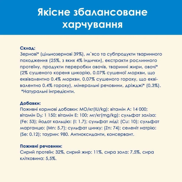 Сухий корм для котів Cat Chow Feline 3 in 1 15 кг - індичка Cat Chow – купити зі знижкою %