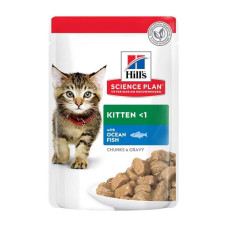 Влажный корм для котят Hill's Science Plan Adult pouch 85 г океаническая рыба(1 упаковка 12 шт)