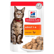 Влажный корм для кошек Hill's Science Plan Adult pouch 85 г курица(1 упаковка 12 шт)