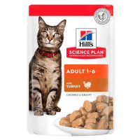 Влажный корм для кошек Hill's Science Plan Adult pouch 85 г индейка(1 упаковка 12 шт)