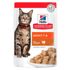 Влажный корм для кошек Hill's Science Plan Adult pouch 85 г индейка(1 упаковка 12 шт)