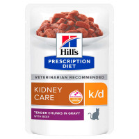 Вологий корм для котів Hill's Prescription Diet Kidney Care k/d 85 г яловичина(1 упаковка 12 шт)