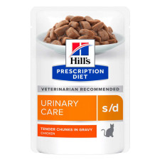 Влажный корм для кошек Hill's Prescription Diet s/d Urinary Care pouch 85 г(1 упаковка 12 шт)