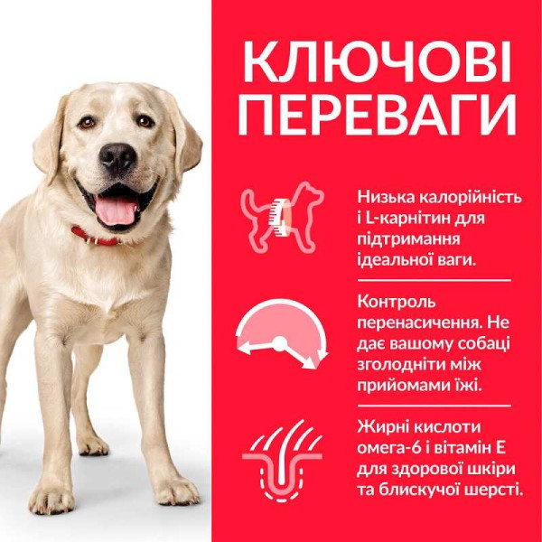 Сухой корм для собак Hill’s Science Plan Adult Light Large Breed 14 кг - курица Hills – купить со скидкой