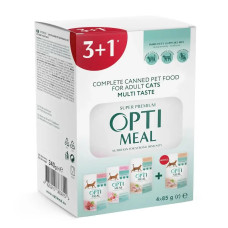 OPTIMEAL (Оптимил) Влажный корм для котов (набор 3) 3+1
