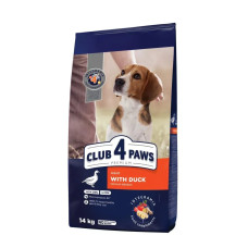 Сухий корм для собак середніх порід Club 4 Paws Premium 14 кг - качка