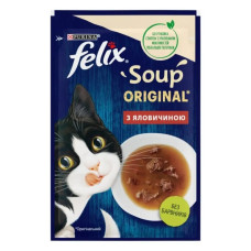 Вологий корм FELIX Sensations Soup Суп з яловичиною 48 г*30 шт.