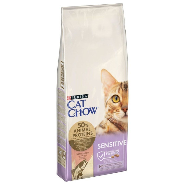 Сухий корм для котів Cat Chow Sensitive 15 кг - лосось Cat Chow – купити зі знижкою %