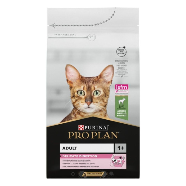 Сухой корм для кошек с чувствительным пищеварением Pro Plan Delicate Lamb 1,5 кг - ягнёнок Pro Plan – купить со скидкой
