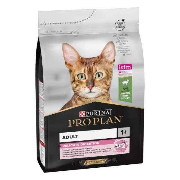 Сухой корм для кошек с чувствительным пищеварением Pro Plan Delicate Lamb 3 кг - ягнёнок Pro Plan – купить со скидкой