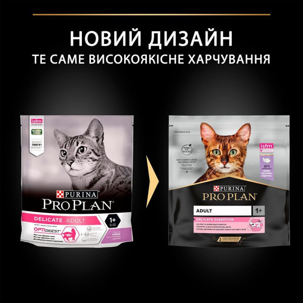 Сухой корм для кошек с чувствительным пищеварением Pro Plan Delicate Turkey 400 г - индейка Pro Plan – купить со скидкой