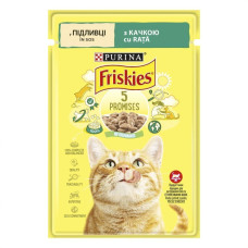 Вологий корм пауч для котів Friskies pouch, 85г качка(1 упаковка 26 шт)