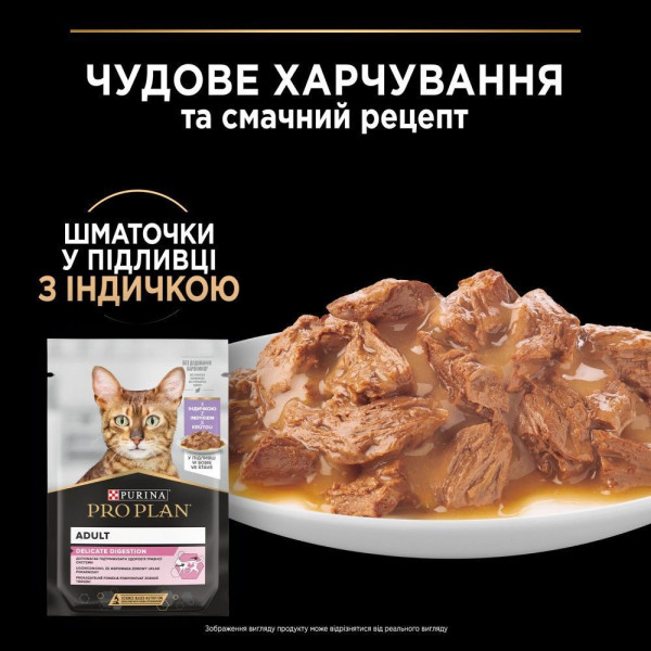 Влажный корм для котов Pro Plan Delicate Turkey 85 г 26шт - индейка Pro Plan – купить со скидкой