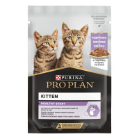 Вологий корм для кошенят Pro Plan Kitten Healthy Start pouch 85 г 26 шт - індичка