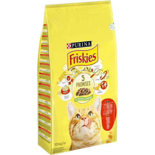 Сухий корм для котів Friskies 10 кг - курка та яловичина Friskies – купити зі знижкою %