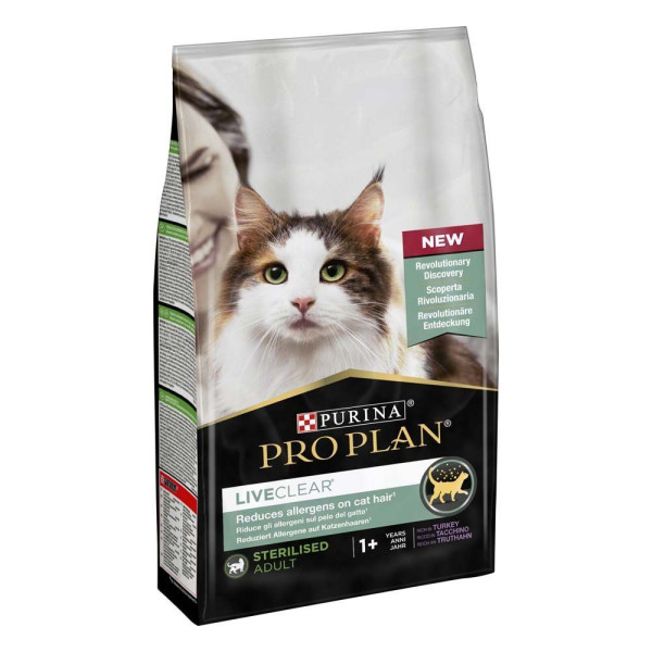 Сухой корм для кошек Pro Plan Live Clear Sterilised 1,4 кг - индейка Pro Plan – купить со скидкой