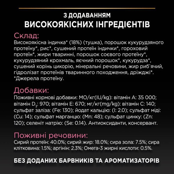 Сухой корм для кошек Pro Plan Adult 1+ Delicate Digestion 1,5 кг - индейка Pro Plan – купить со скидкой
