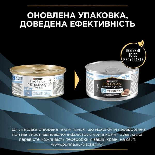 Вологий корм для котів та собак Pro Plan Veterinary Diets CN Convalescence 195 г (асорті)(1 упаковка 24 банки) Pro Plan Veterinary Diets – купити зі знижкою %