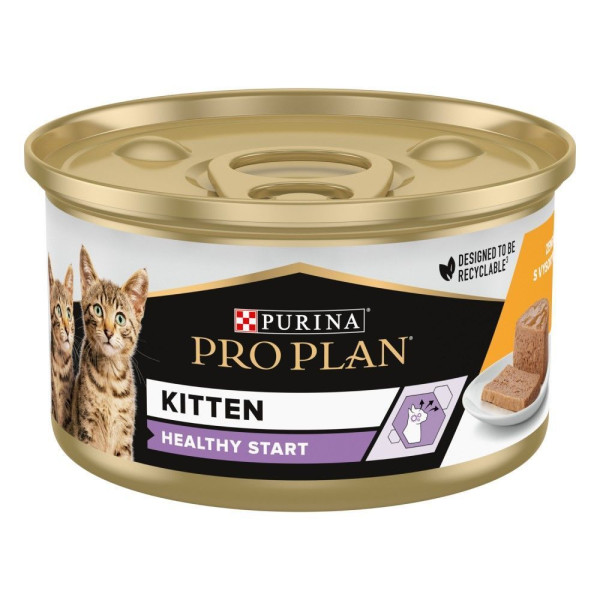 Влажный корм для котят Pro PlanKitten Healthy Start Chicken 85 г (курица) 24 шт Pro Plan – купить со скидкой