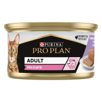 Влажный корм для кошек Pro Plan Delicate Adult 85 г - индейка 24шт