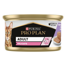 Влажный корм для кошек Pro Plan Delicate Adult 85 г - индейка 24шт