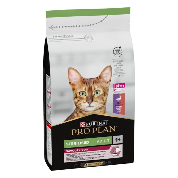 Сухой для кошек Pro Plan Sterilised Adult 1+ Savoury Duo 1,5 кг - утка и печень Pro Plan – купить со скидкой