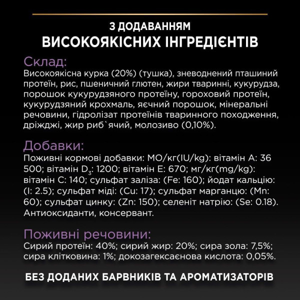 Сухой корм для котят Pro Plan Original Kitten Chicken 0,4 кг - курица Pro Plan – купить со скидкой