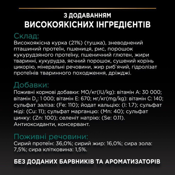 Сухой корм для взрослых кошек Pro Plan Original Adult Chicken 10 кг - курица Pro Plan – купить со скидкой