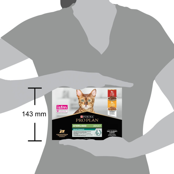 Набор влажного корма для кошек Pro Plan Adult Sterilised Maintenance 10 шт х 85 г - говядина и курица Pro Plan – купить со скидкой
