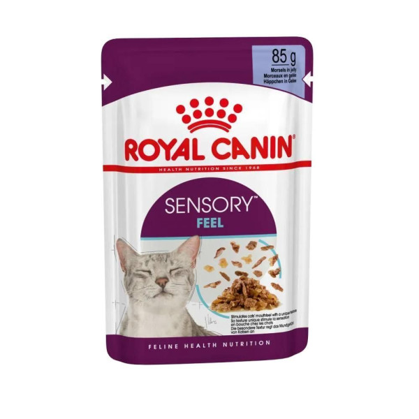 Вологий корм для котів Royal Canin Sensory Feel Jelly pouch 85 г (1 упак 12 шт) Royal Canin – купити зі знижкою %