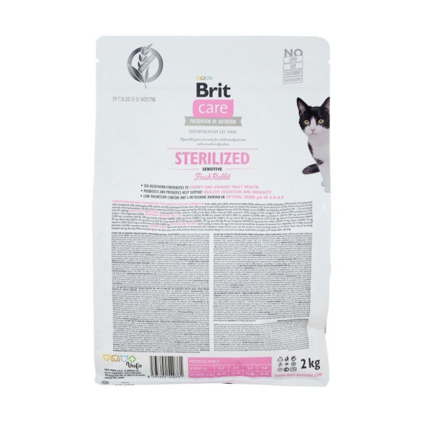 Сухий корм для котів Brit Care Cat Grain Free Sterilized Sensitive 2 кг - кролик Brit Care – купити зі знижкою %