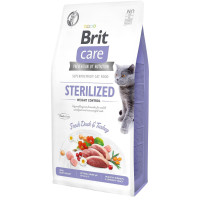 Brit Care Cat GF Sterilized Weight Control сухой корм для кошек 7 кг - утка и индейка