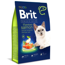 Brit Premium Cat by Nature Sterilized Salmon сухий корм для стерилізованих котів 8 кг - лосось